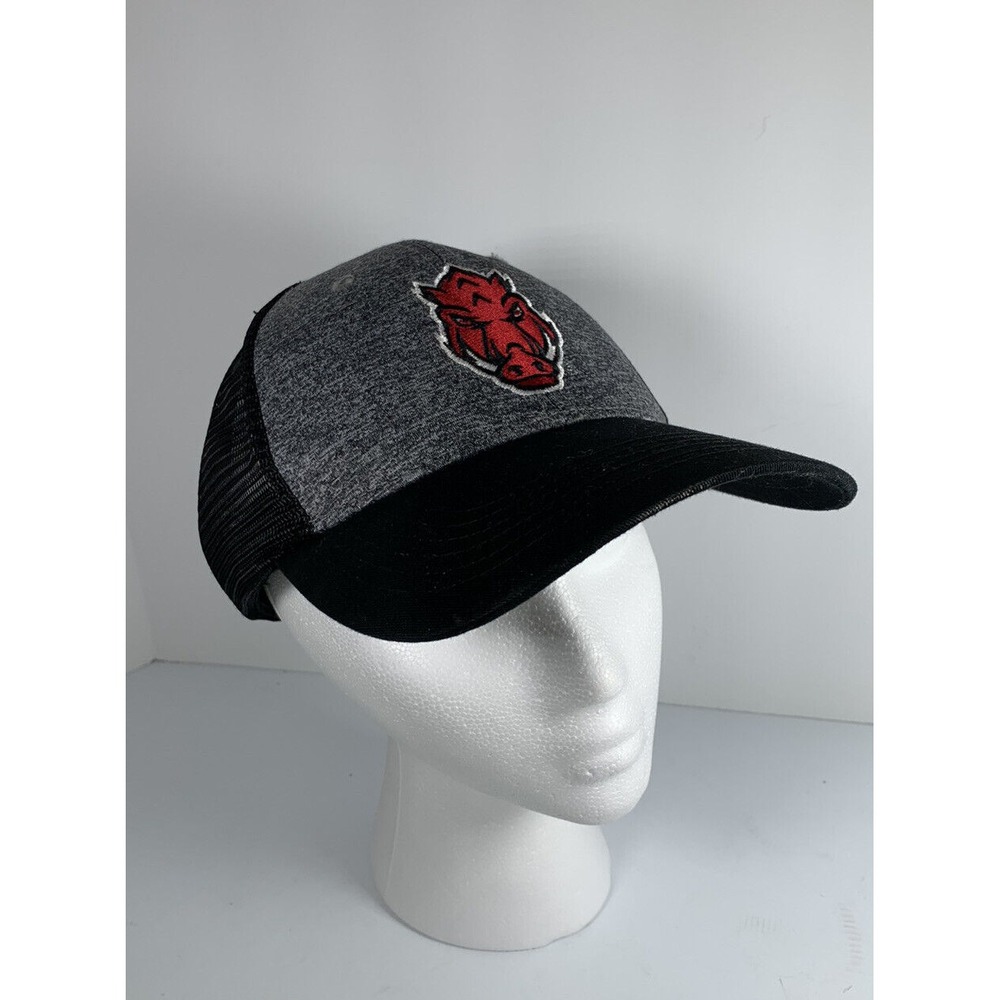 Arkansas Razorbacks Snapback Mesh Hat Embroidered Logo Front And Back - Picture 1 of 8
